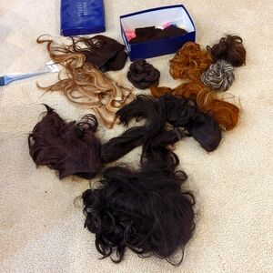 Lot of hair clips and extensions